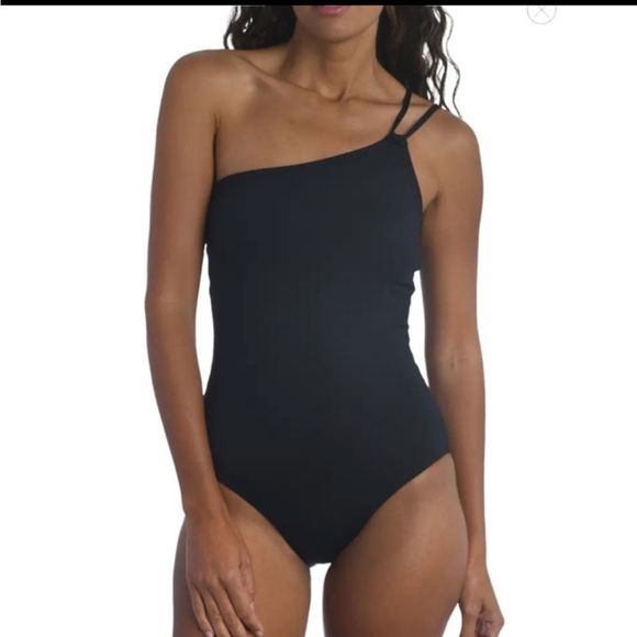 La Blanca black goddess one shoulder strappy swimsuit. 8, 10 & 14 available NWT - Picture 2 of 5